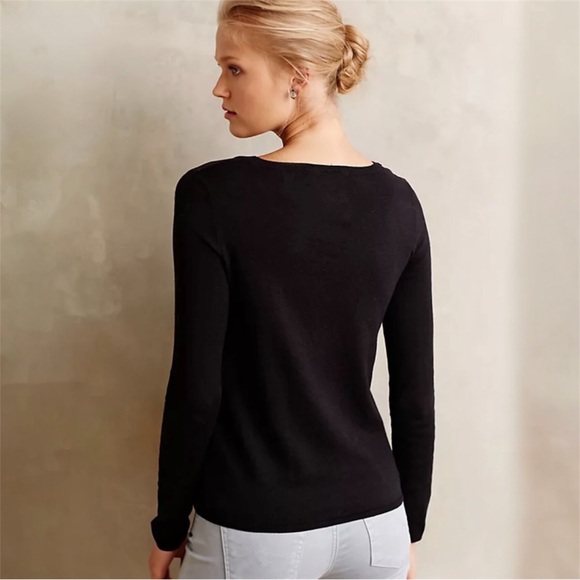 Anthropologie Knitted & Knotted Swan Tableau Michelle Morin Blouse Size Small - Picture 3 of 10